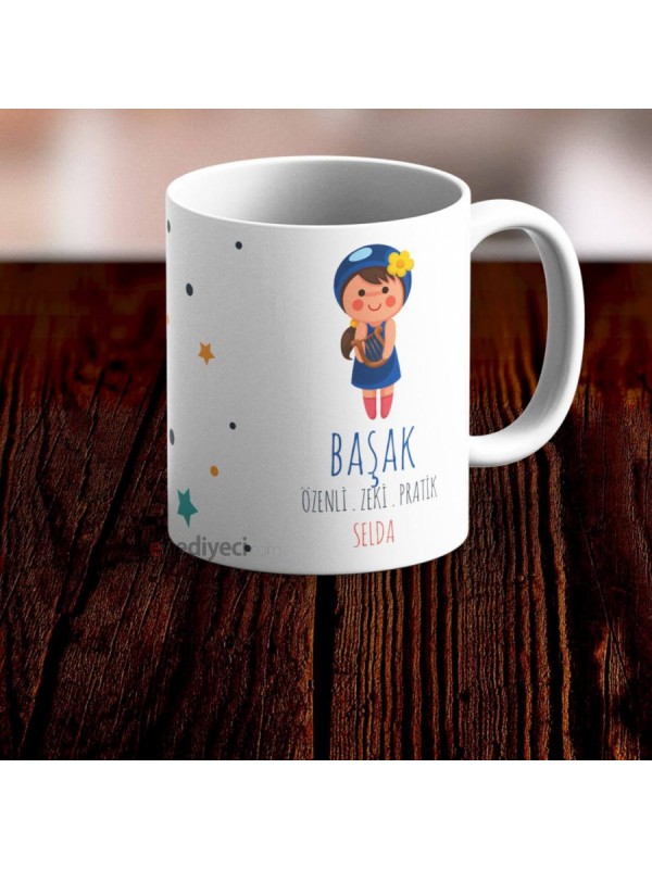 Kişiye Özel Kupa Başak Burcu Temalı Bardak -4… Kişiye Özel Kupa Başak Burcu Temalı Bardak -4…