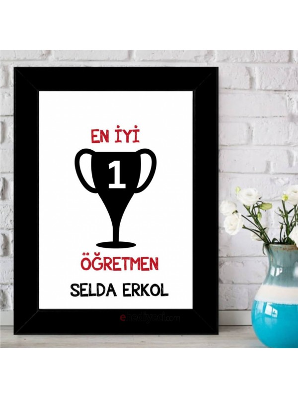 Kişiye Özel En İyi Öğretmen Tasarımlı Çerçeve&hellip;