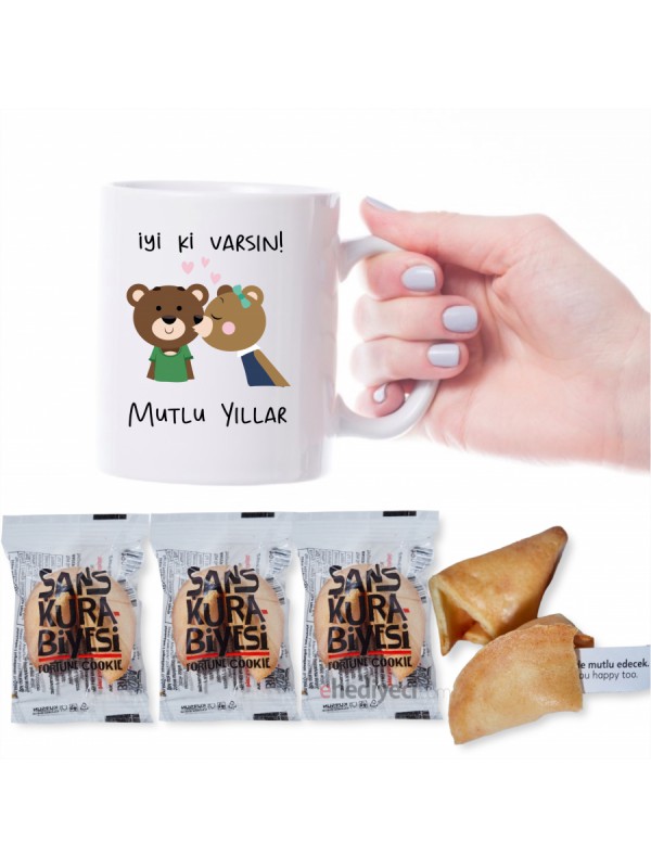 Kupa İyi Ki Varsın Mutlu Yıllar Yazılı Bardak Ve 3&hellip;