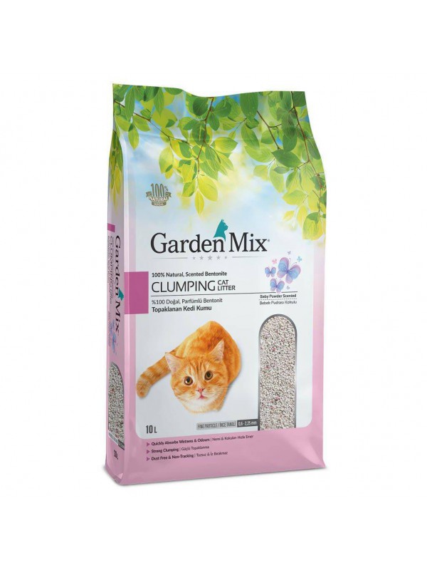 Gardenmix Bebek Pudralı Bentonit İnce Taneli Kedi Kumu 10 LtLt&hellip;