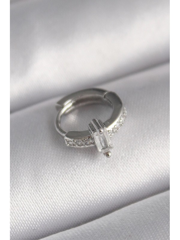 Çelik Gümüş Taşlı 316L Renk Zirkon Tragus Piercing&hellip;