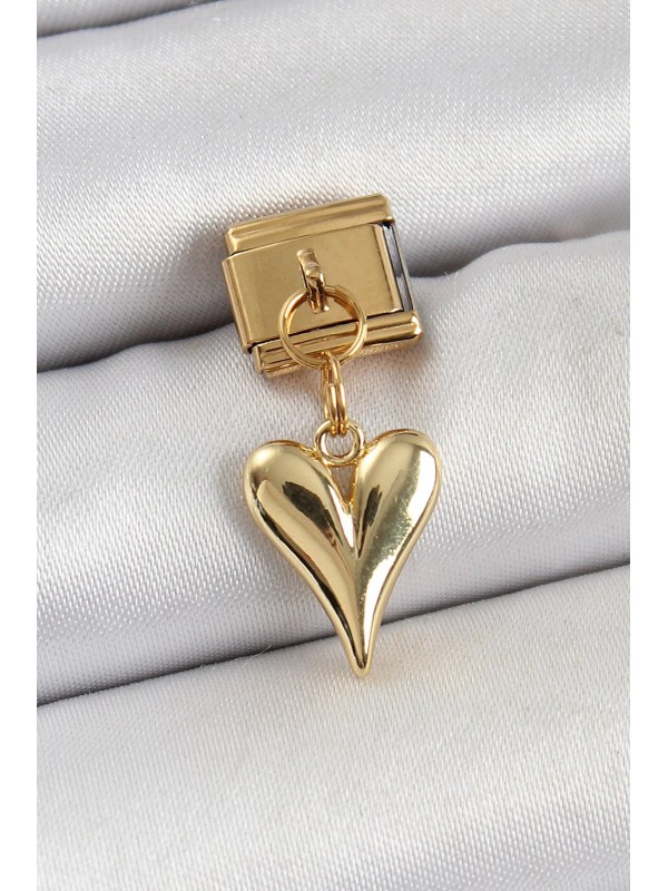 Çelik Kalp 316L Sallantılı Gold Renk Nomination Charm&hellip;