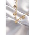 Çelik Kolye Taşlı 316L Gold Renk Çoklu Çiçek Çelik Kolye Taşlı 316L Gold Renk Çoklu Çiçek