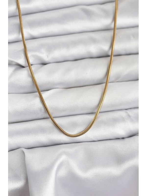 Çelik Kadın Kolye Zincir 316L Gold Renk 60 Yılan&hellip;