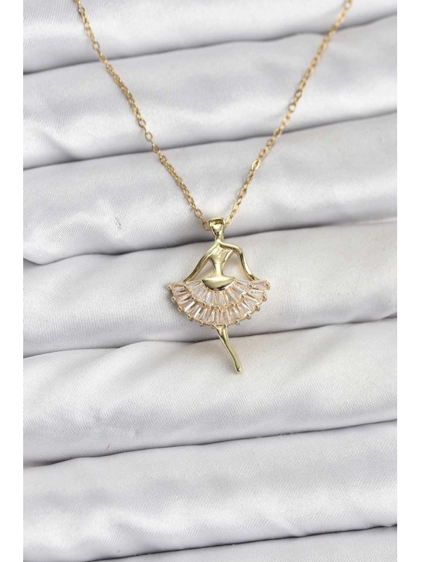 Çelik Kadın Kolye Zincir 316L Gold Renk Balerin… Çelik Kadın Kolye Zincir 316L Gold Renk Balerin…