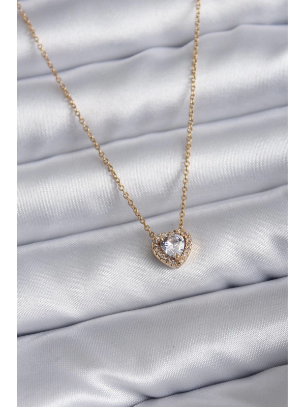 Çelik Kadın Kolye Zincir 316L Gold Renk Charm&hellip;