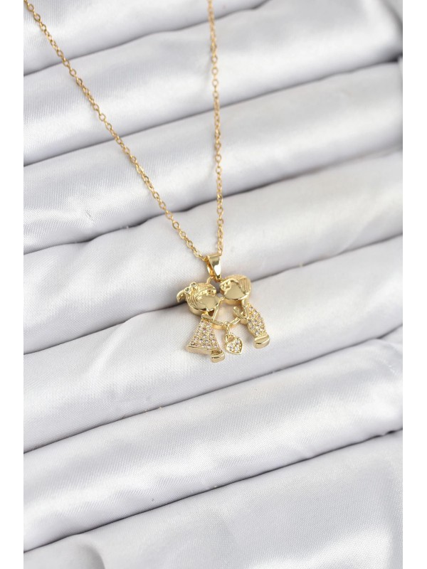 Çelik Erkek Kadın Kolye Zincir 316L Gold Renk Kız&hellip;