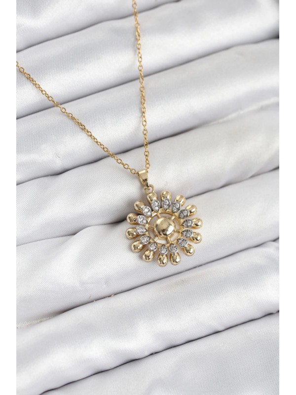 Çelik Kadın Kolye Zincir 316L Gold Renk Güneş&hellip;