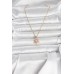 Çelik Kadın Kolye Zincir 316L Gold Renk Pembe Lotus