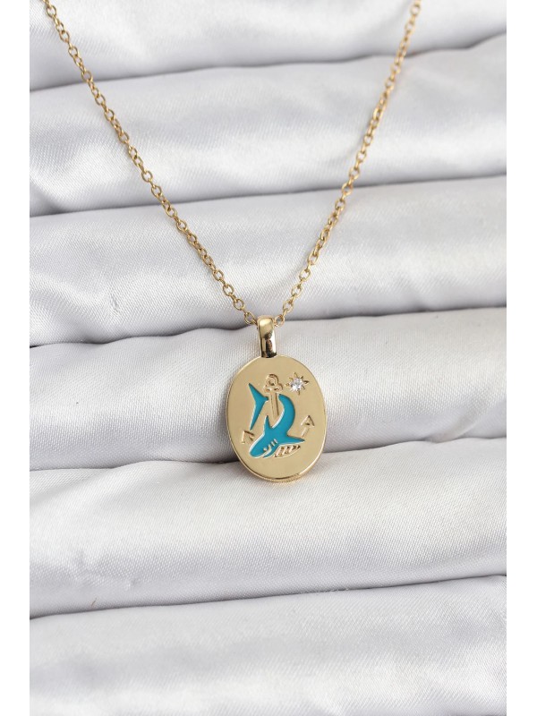 Çelik Kadın Kolye Zincir 316L Gold Renk Shark Figür&hellip;