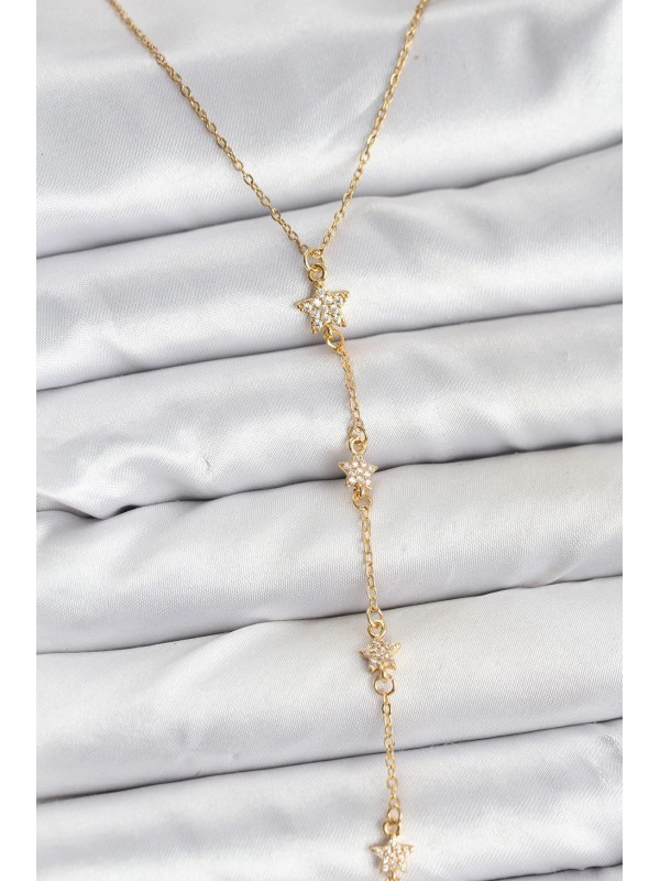 Çelik Kadın Kolye Zincir 316L Gold Renkli Yıldız Y… Çelik Kadın Kolye Zincir 316L Gold Renkli Yıldız Y…