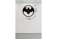 Batman Yarasa Logolu Ahşap Duvar Saati - 40x40