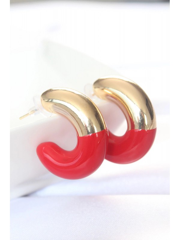 Küpe CCB Kırmızı Gold Çift Renk… Küpe CCB Kırmızı Gold Çift Renk…