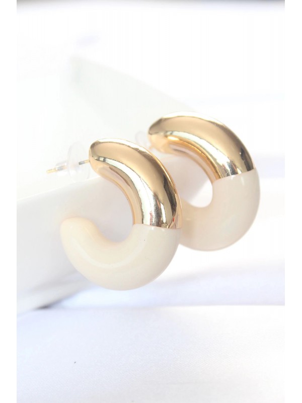 Küpe CCB Krem Gold Çift Renk… Küpe CCB Krem Gold Çift Renk…
