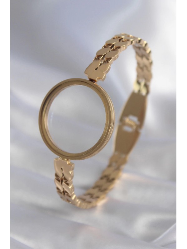 Çelik Kadın 316L Gold Renk Arpa İşleme Açılabilir&hellip;