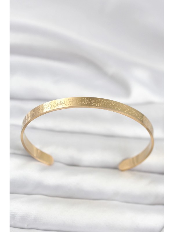 Çelik Bileklik 316L Gold Renk Ayetel Kürsi Yazılı&hellip;