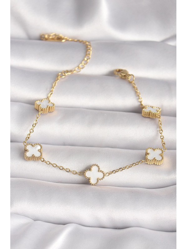 Çelik Kadın Bileklik 316L Gold Renk Baby Boy Yonca&hellip;
