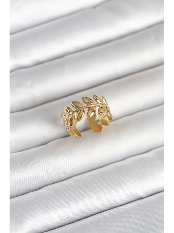 Çelik Kadın Yüzük 316L Gold Renk Başak Form… Çelik Kadın Yüzük 316L Gold Renk Başak Form…