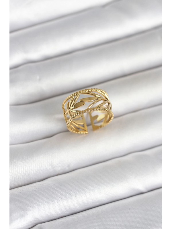 Çelik Kadın Yüzük 316L Gold Renk Başak&hellip;