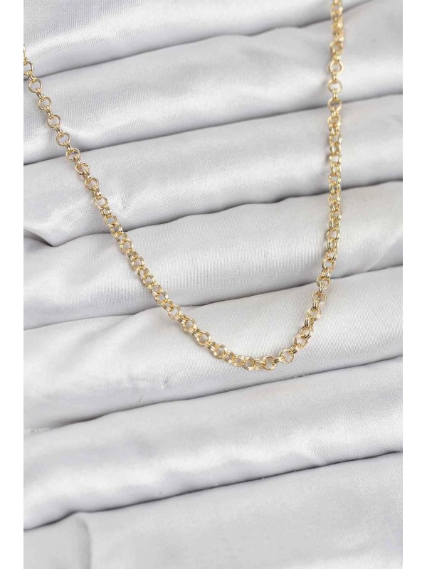 Kadın Kolye Gold Renk Pirinç Halkalı&hellip;