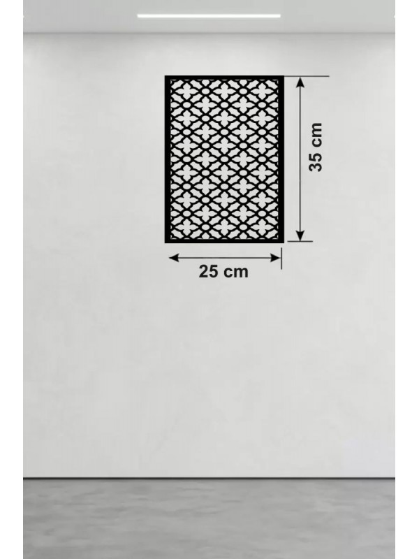 Geometrik Kafes Desenli Ahşap Duvar Tablosu - 25x35&hellip;