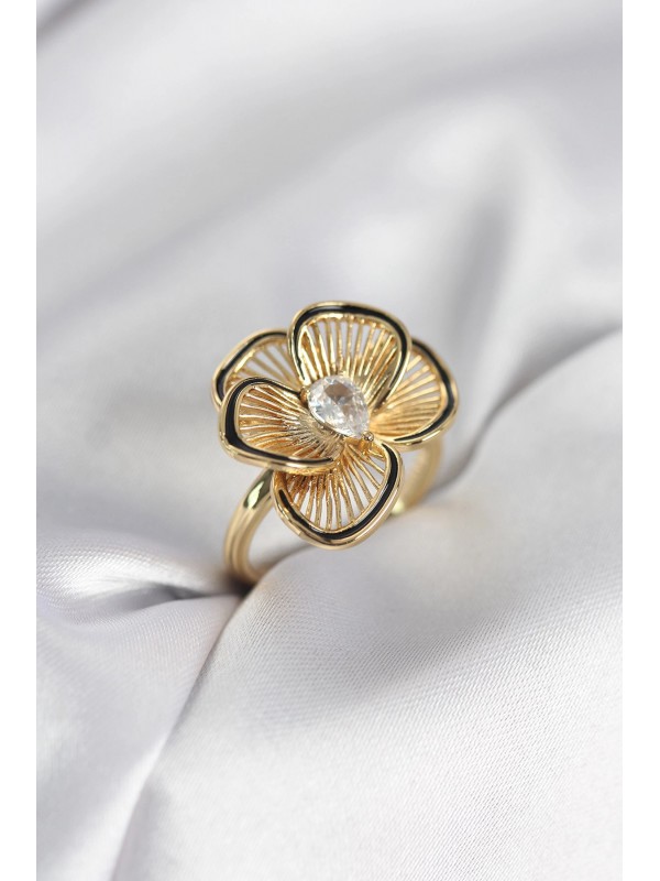 Kadın Yüzük Vintage Gold Renk Çiçek… Kadın Yüzük Vintage Gold Renk Çiçek…