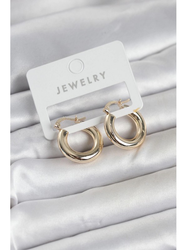 Kadın Küpe Gold Renk Pirinç Halka 20 Mm&hellip;