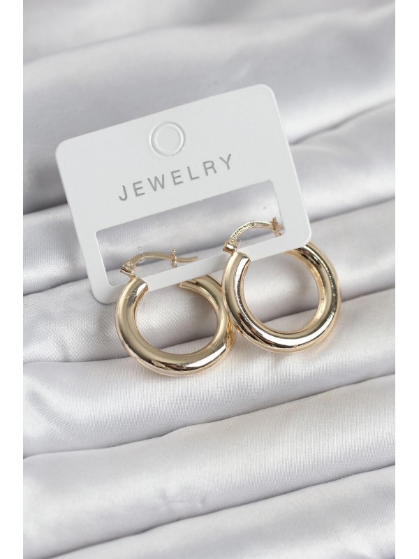 Kadın Küpe Gold Renk Pirinç Halka 25 Mm&hellip;