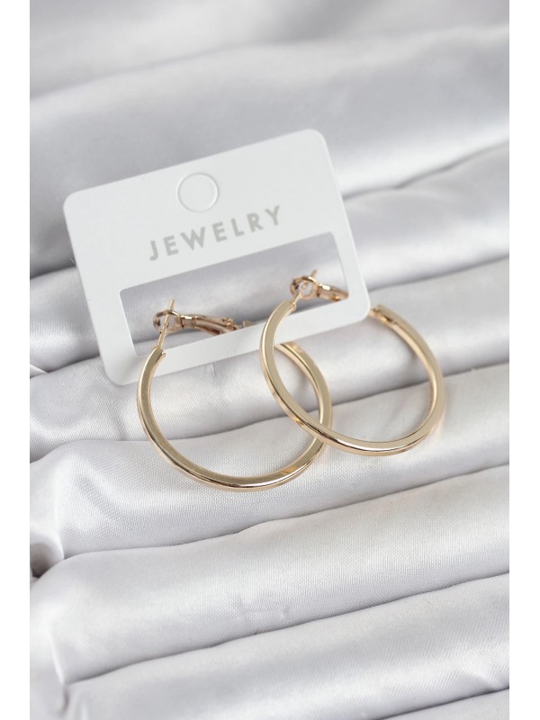 Kadın Küpe Gold Renk Pirinç Köşeli Kenar Halka 32 Mm… Kadın Küpe Gold Renk Pirinç Köşeli Kenar Halka 32 Mm…