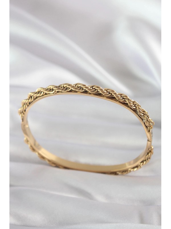 Çelik Kadın Burgu Zincir 316L Gold Renk Kelepçe… Çelik Kadın Burgu Zincir 316L Gold Renk Kelepçe…