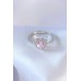 Gümüş Kadın Yüzük Taşlı Kalp Renk Pembe Zirkon Charm