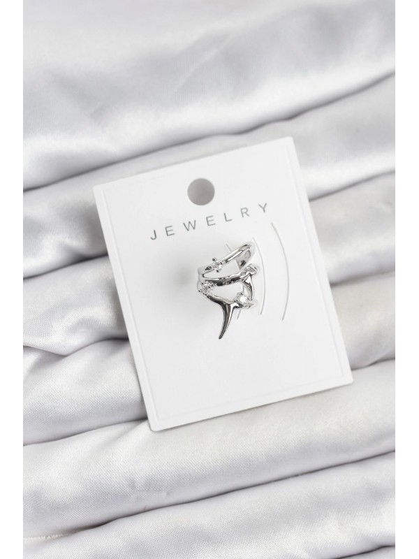 Gümüş Küpe Renk Pirinç Diken Kıkırdak Earcuff&hellip;