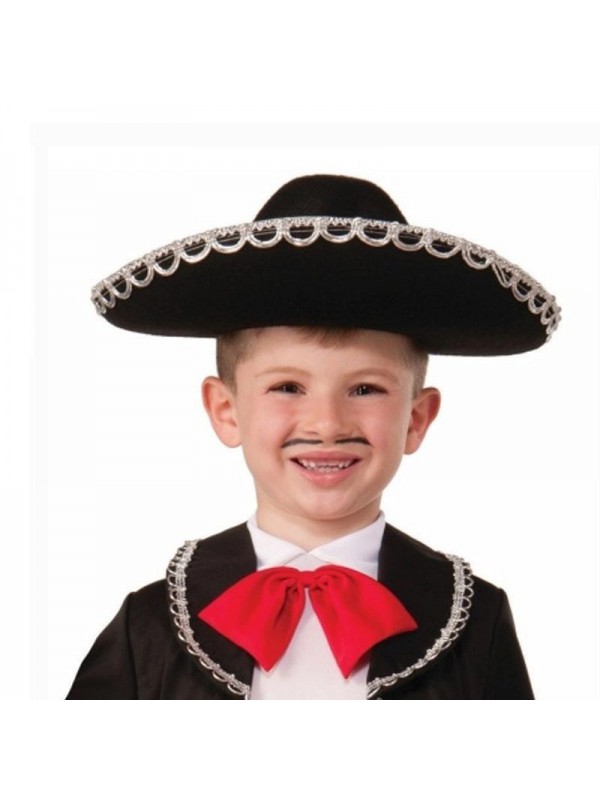 Gümüş Renk Şeritli Meksika Mariachi Latin Şapkası 55&hellip;