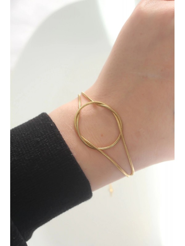 Çelik Bileklik 316L Gold Renk Düğüm&hellip;