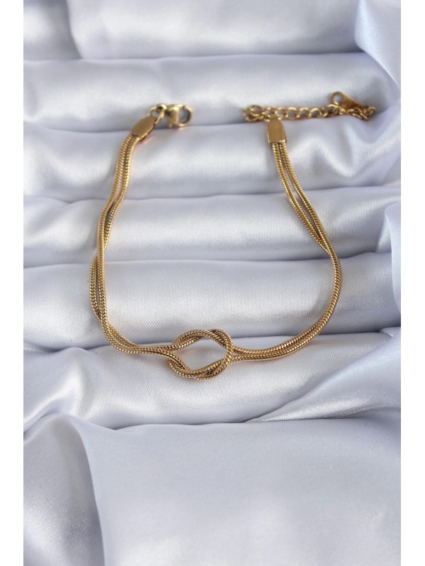 Çelik Kadın Bileklik 316L Gold Renk Düğüm&hellip;