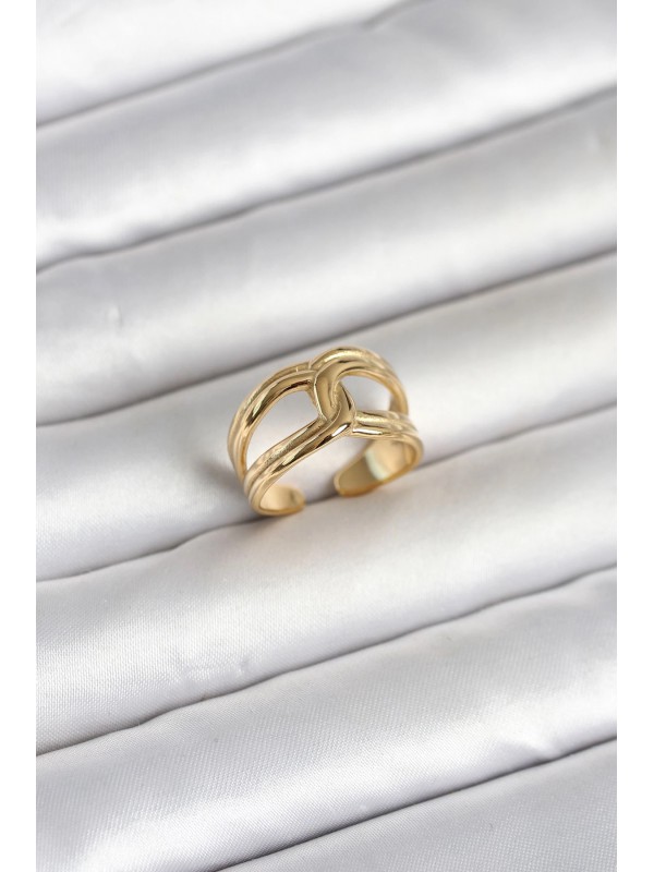 Çelik Kadın Yüzük 316L Gold Renk Düğüm&hellip;