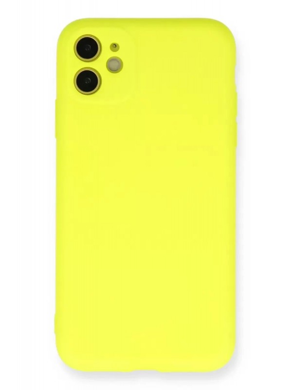 İPhone 11 Kılıf Nano İçi Kadife Silikon - Sarı&hellip;