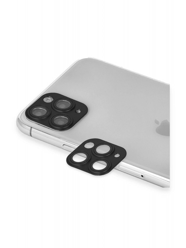 İPhone 11 Pro Max Pers Alüminyum Kamera Lens - Siyah&hellip;