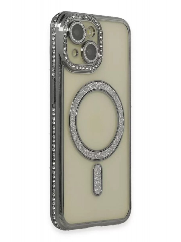 İPhone 13 Kılıf Joke Simli Magneticsafe - Gri&hellip;