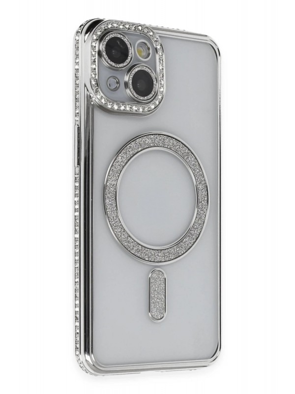 Gümüş İPhone 13 Kılıf Joke Simli Magneticsafe -&hellip;