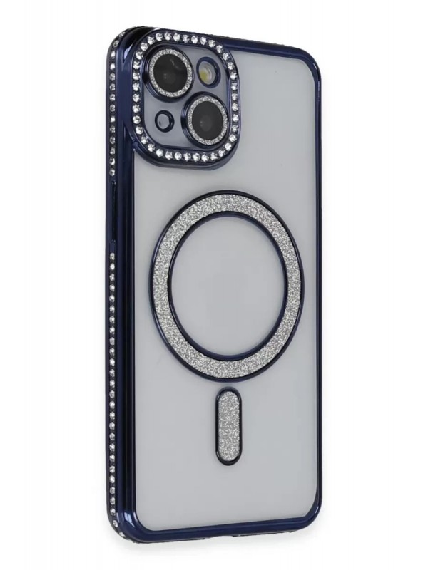 İPhone 13 Kılıf Joke Simli Magneticsafe - Lacivert&hellip;