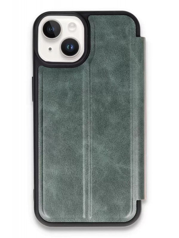 İPhone 14 Kılıf Flip Cover - Koyu Yeşil&hellip;