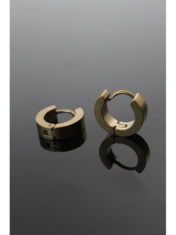 Çelik Küpe 316L Gold Renk Halka Çift&hellip;