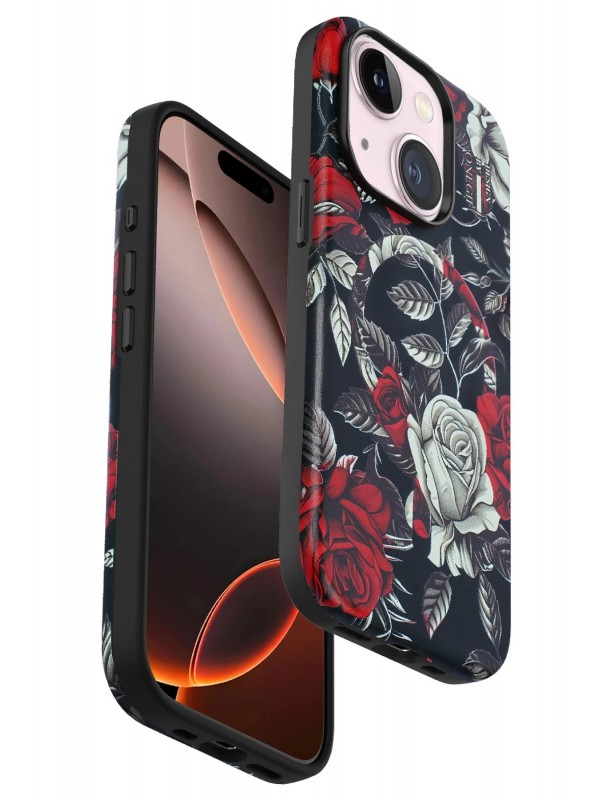 İPhone 15 Flower Series Magsafe Kapak - Siyah&hellip;