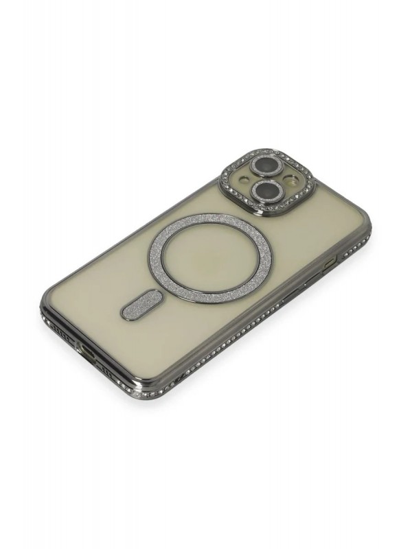 İPhone 15 Kılıf Joke Simli Magneticsafe - Gri&hellip;
