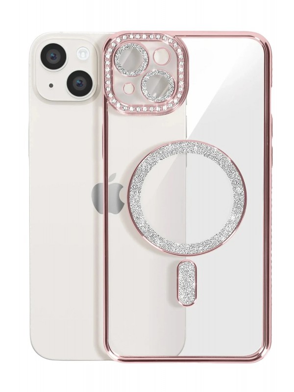 İPhone 15 Kılıf Joke Simli Magneticsafe - Pembe&hellip;