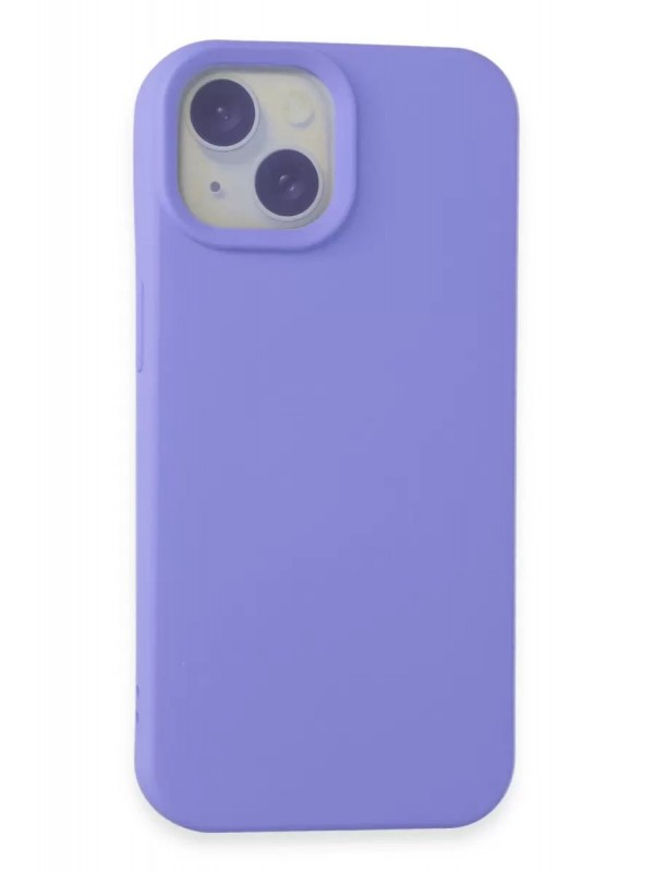 İPhone 15 Kılıf Nano İçi Kadife Silikon - Lila&hellip;