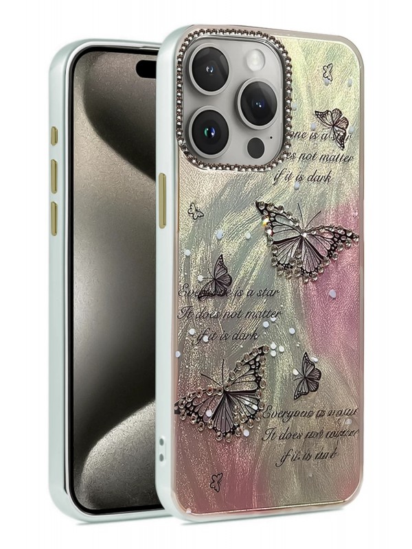 İPhone 15 Pro Kılıf Blade Aynalı Desenli Kapak - Desen&hellip;