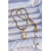 Çelik Kolye Zincir Taşlı 316L Gold Renk İtalyan Ezme Çelik Kolye Zincir Taşlı 316L Gold Renk İtalyan Ezme