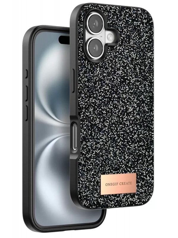 İPhone 16 Bright Simli Kapak - Siyah&hellip;
